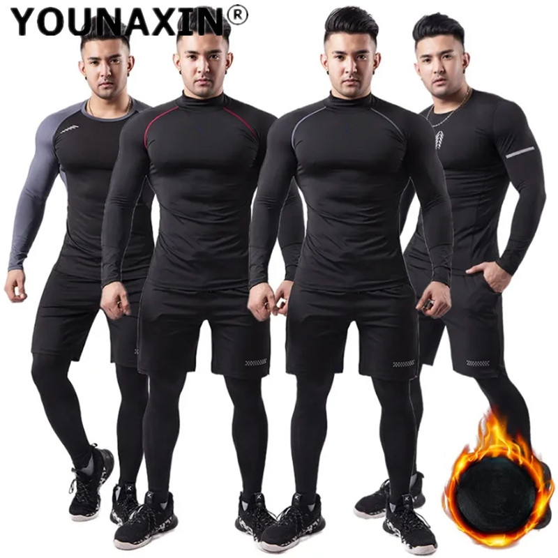 T Shirt Tight Fit - 3 peças dos homens de pelúcia