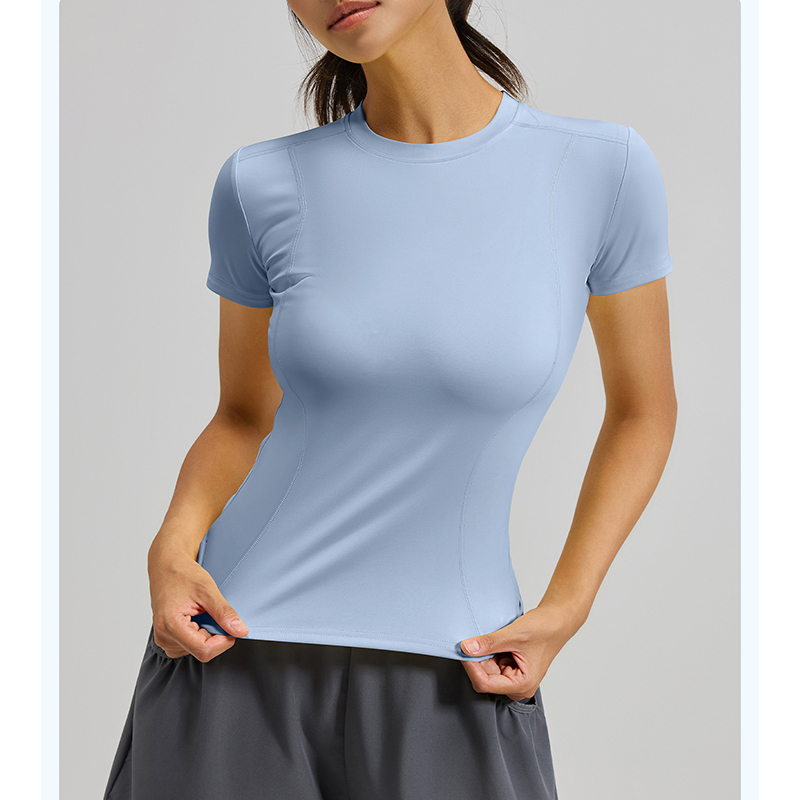 T Shirt Tight Fit - Camiseta de Yoga Feminina Slim Fit,