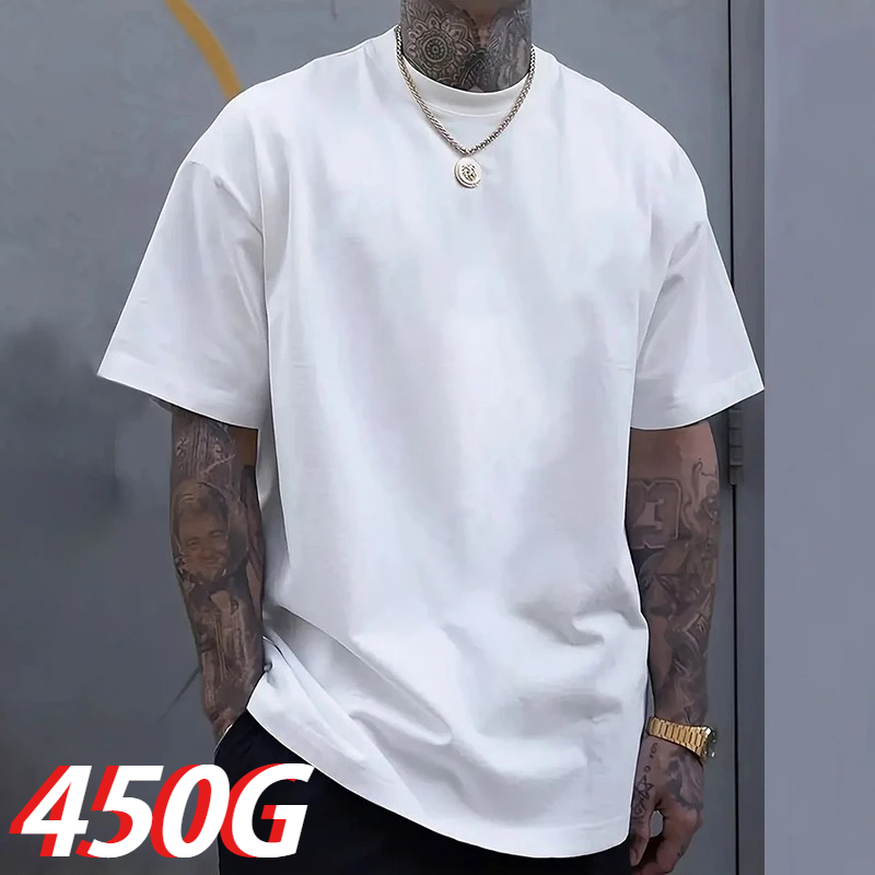 Undershirt Crew Neck - Camiseta de Algodão Pesado de 450g