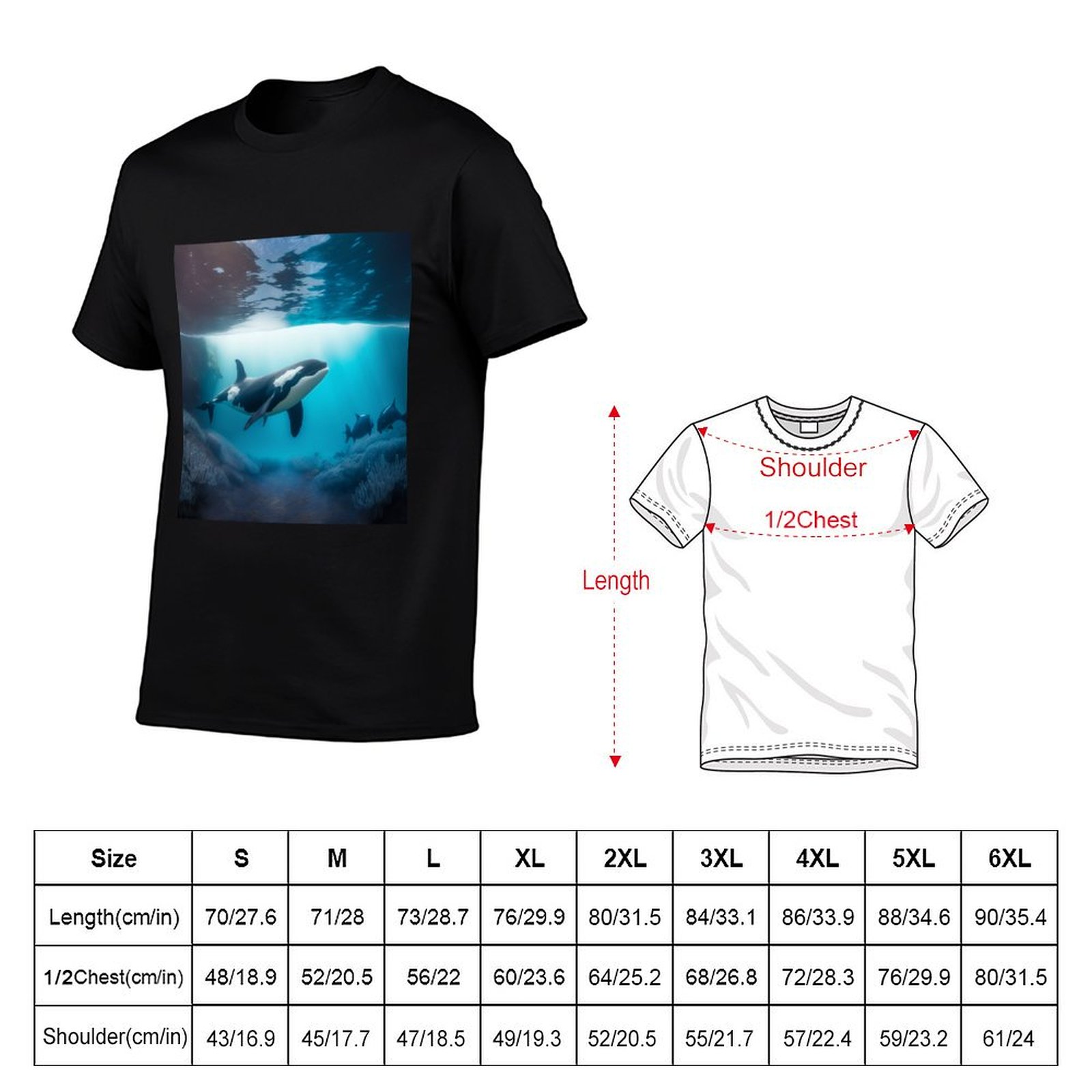 Camiseta Under Sea Orca Camise - Undershirt Crew Neck avaliação e preço