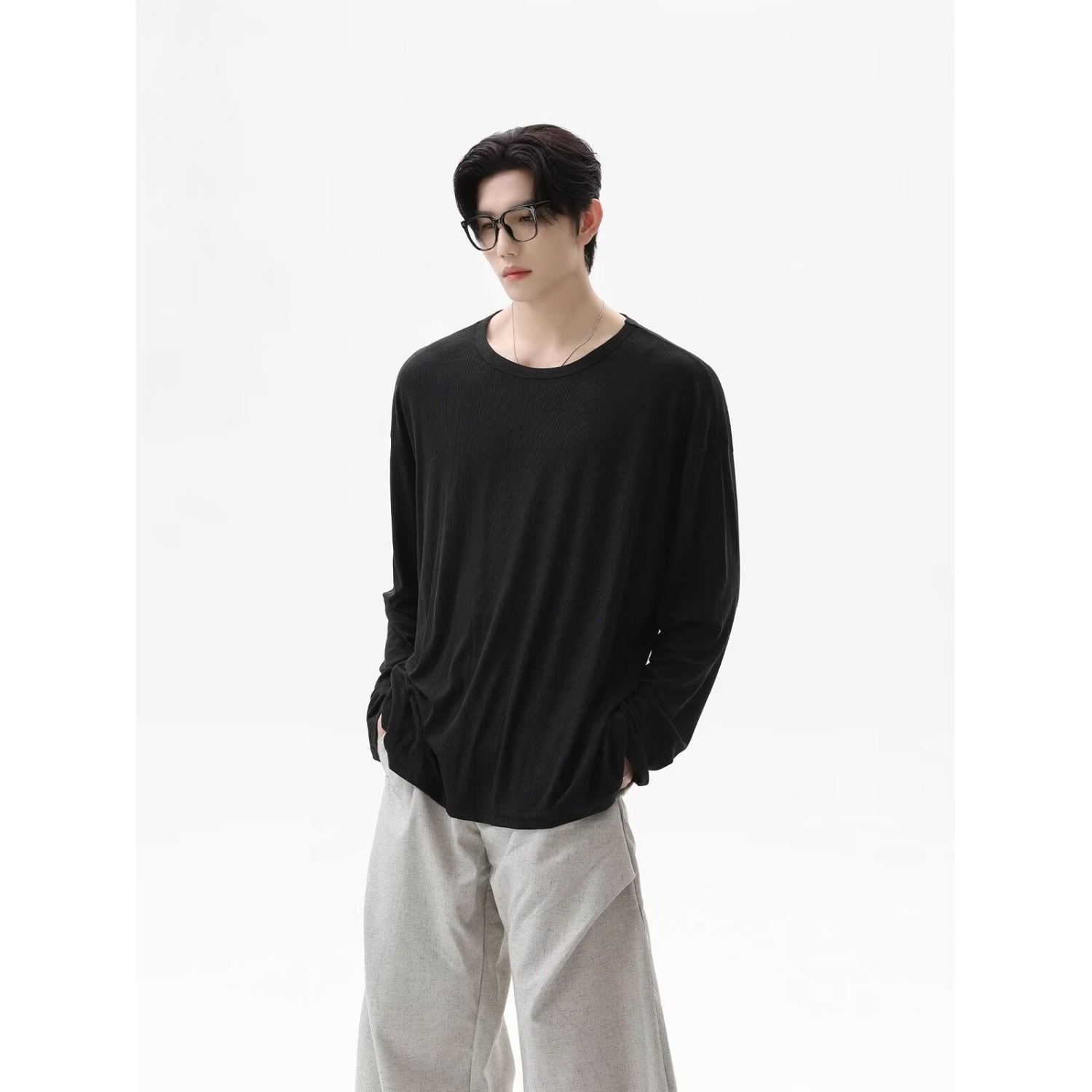 Camiseta Unissex de Manga Long - Undershirt Crew Neck avaliação e preço